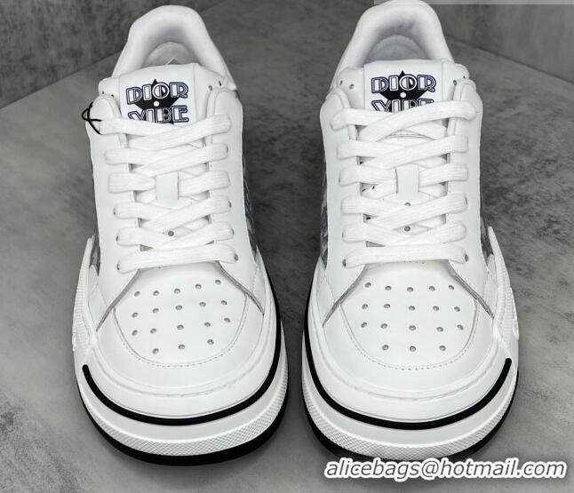 Good Quality Dior Fall Low-top Sneakers in Leather and Oblique Canvas White/Grey 122926