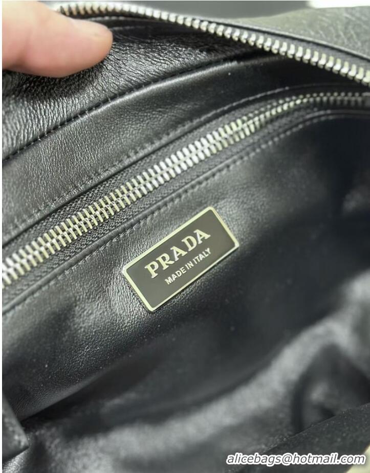 Good Product Prada Antique nappa leather multi-pocket top-handle bag 1BB099 black