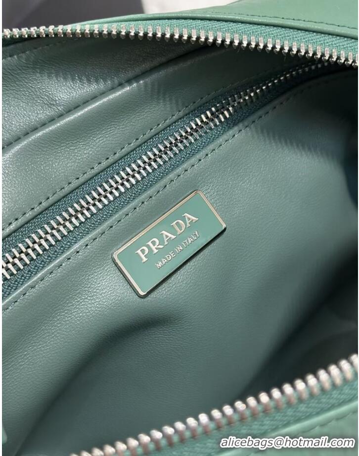 New Fashion Prada Antique nappa leather multi-pocket top-handle bag 1BB099 green