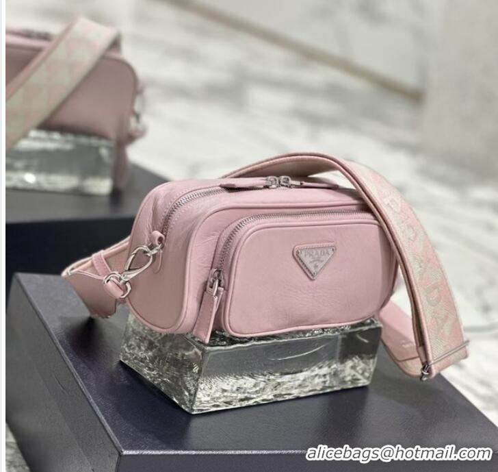 Promotional Prada Leather shoulder bag 1BH98 pink