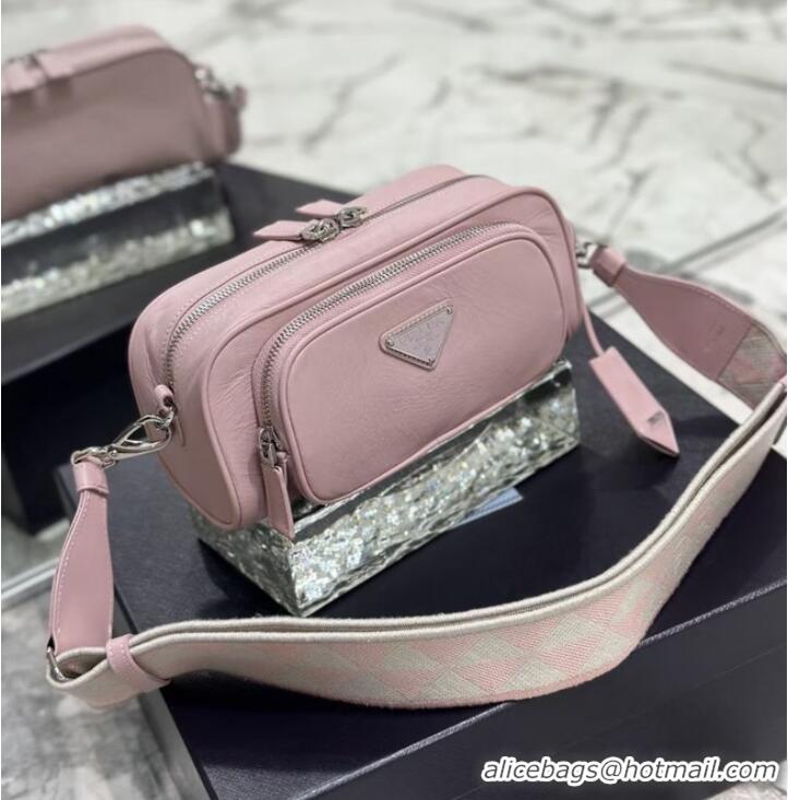 Promotional Prada Leather shoulder bag 1BH98 pink