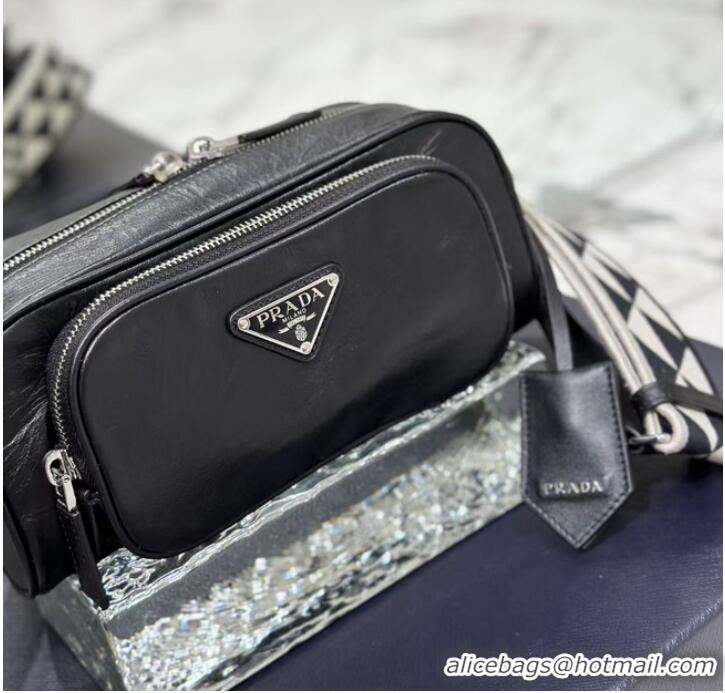 Super Quality Prada Leather shoulder bag 1BH98 black