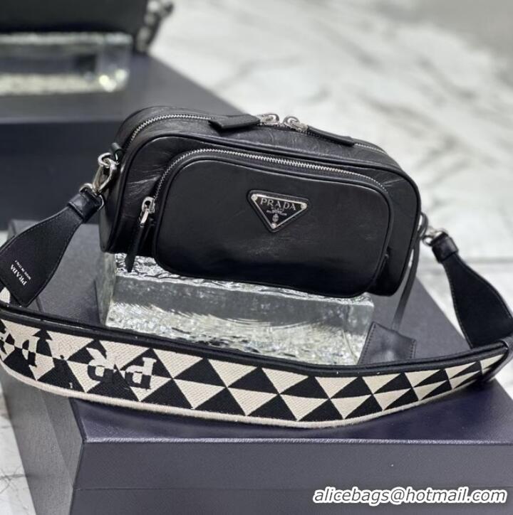 Super Quality Prada Leather shoulder bag 1BH98 black