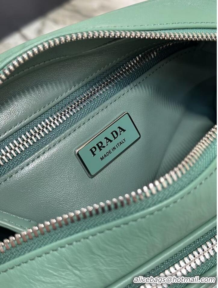 Reasonable Price Prada Leather shoulder bag 1BH98 green