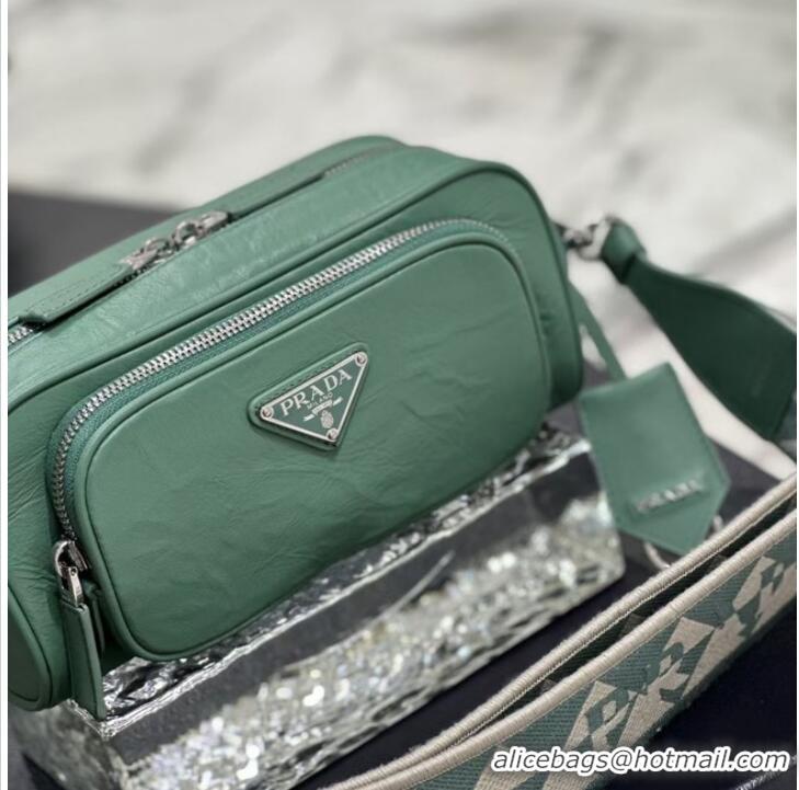 Reasonable Price Prada Leather shoulder bag 1BH98 green