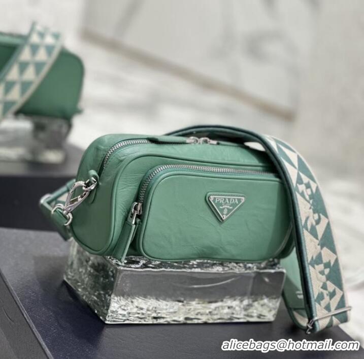 Reasonable Price Prada Leather shoulder bag 1BH98 green