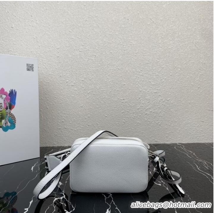 Top Quality Prada Leather shoulder bag 1BH192 white