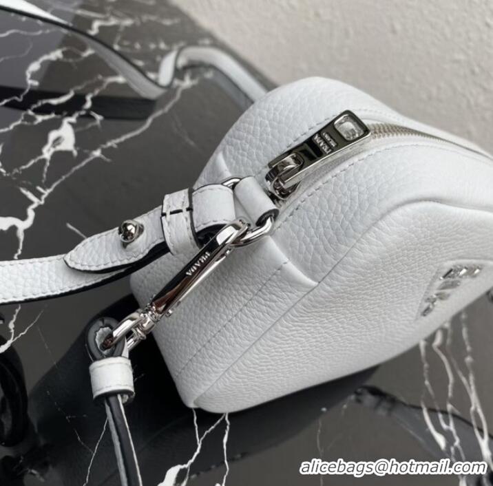 Top Quality Prada Leather shoulder bag 1BH192 white