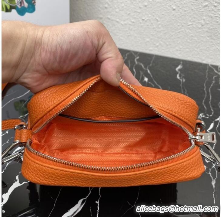 Most Popular Prada Leather shoulder bag 1BH192 orange