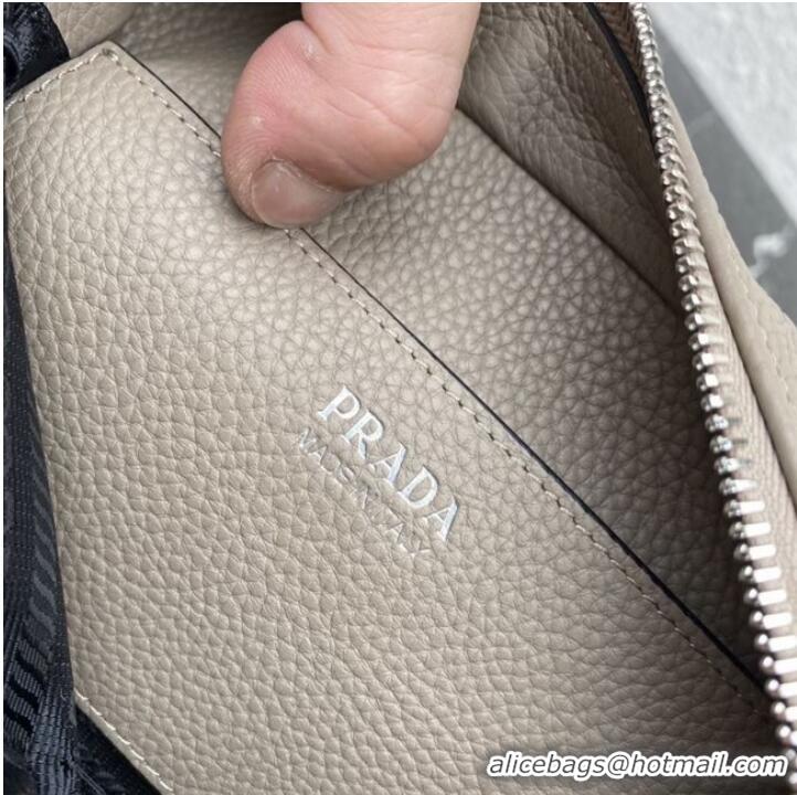 Spot Bulk Prada Leather shoulder bag 1BH192 gray