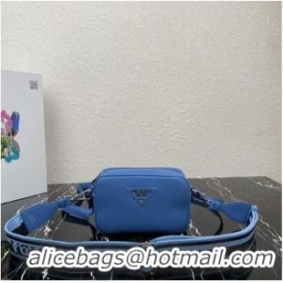 Affordable Price Prada Leather shoulder bag 1BH192 blue