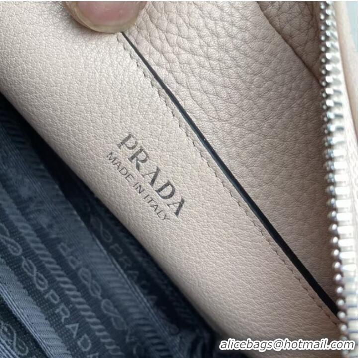 Buy Fashionable Prada Leather shoulder bag 1BH192 light gray