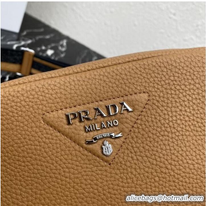 Well Crafted Prada Leather shoulder bag 1BH192 Caramel