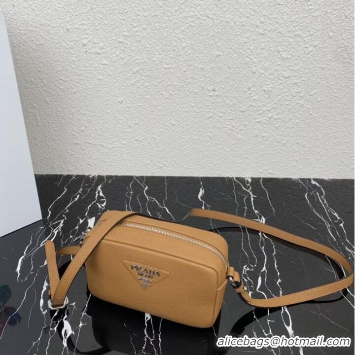 Well Crafted Prada Leather shoulder bag 1BH192 Caramel