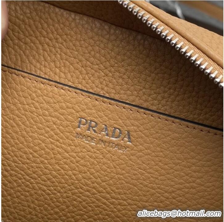 Well Crafted Prada Leather shoulder bag 1BH192 Caramel