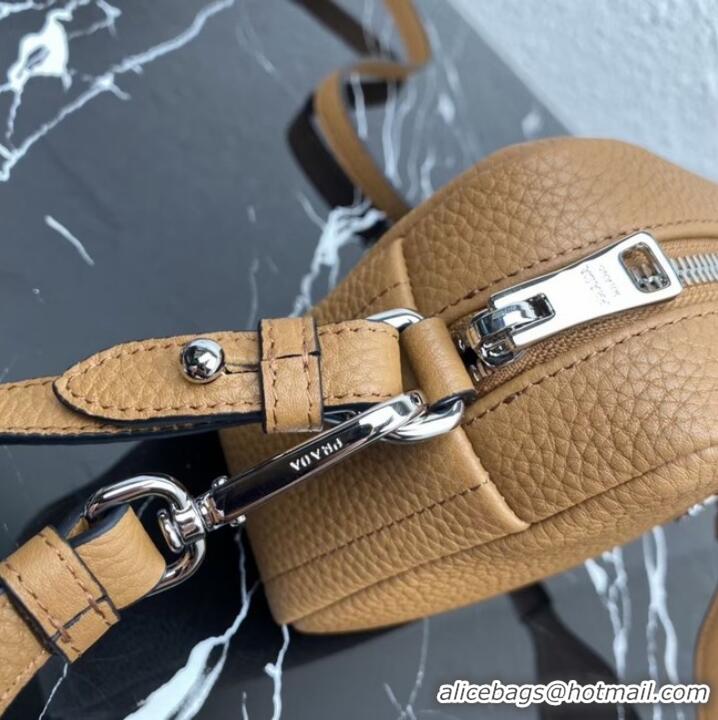 Well Crafted Prada Leather shoulder bag 1BH192 Caramel