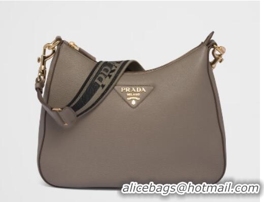 Promotional Prada Leather shoulder bag 1BC178 GRAY