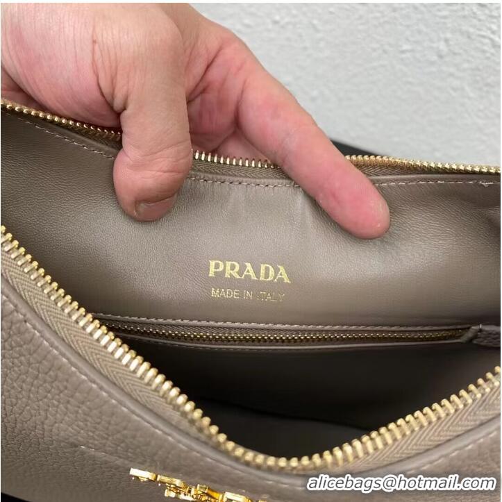 Promotional Prada Leather shoulder bag 1BC178 GRAY