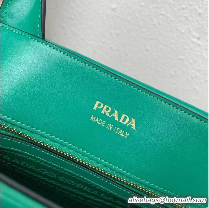 Buy Fashionable Prada Large leather Prada Symbole bag with topstitching 1BA377 Green