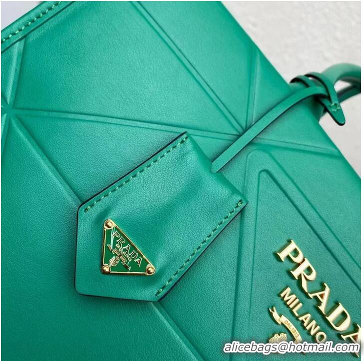 Buy Discount Medium leather Prada Symbole bag with topstitching 1BA378 Green