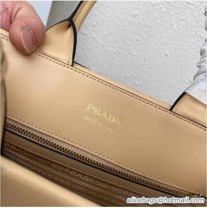 Good Product Small leather Prada Symbole bag with topstitching 1HH039 Sand Beige