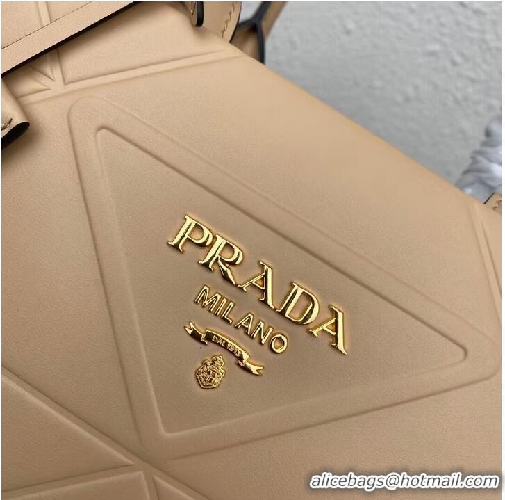 Good Product Small leather Prada Symbole bag with topstitching 1HH039 Sand Beige