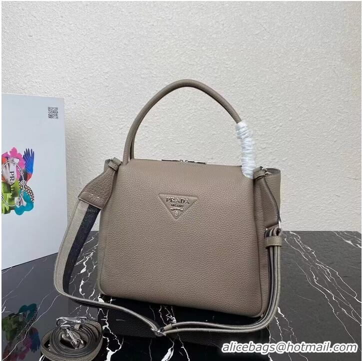 Promotional Cheap Prada Leather shoulder bag 1NC175 gray