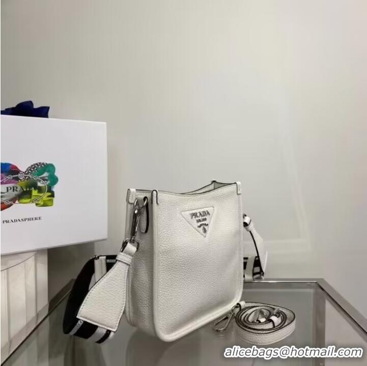 Affordable Price Prada Leather mini shoulder bag 1BH191 white