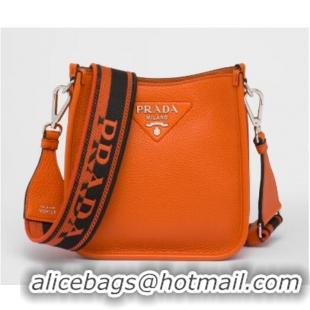 Well Crafted Prada Leather mini shoulder bag 1BH191 Papaya