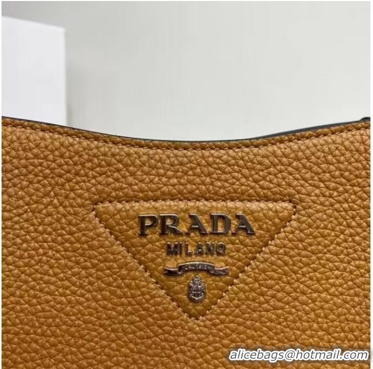 Top Quality Prada Leather mini shoulder bag 1BH191 Caramel