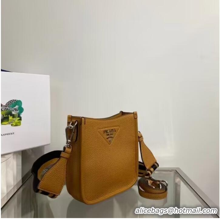 Top Quality Prada Leather mini shoulder bag 1BH191 Caramel