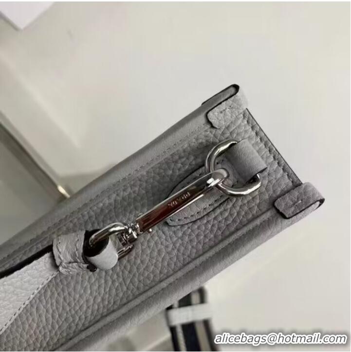 Grade Quality Prada Leather mini shoulder bag 1BH191 Grey