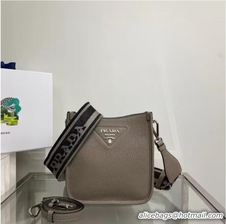 Most Popular Prada Leather mini shoulder bag 1BH191 Taupe