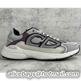 Best Product Dior B30 Sneakers in Mesh and Technical Fabric Purple/Grey/Beige 122935