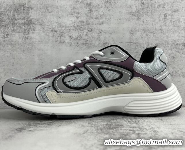 Best Product Dior B30 Sneakers in Mesh and Technical Fabric Purple/Grey/Beige 122935