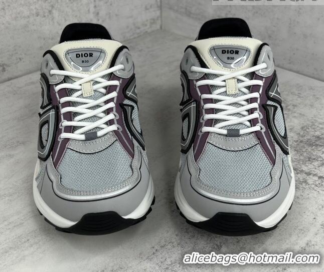 Best Product Dior B30 Sneakers in Mesh and Technical Fabric Purple/Grey/Beige 122935