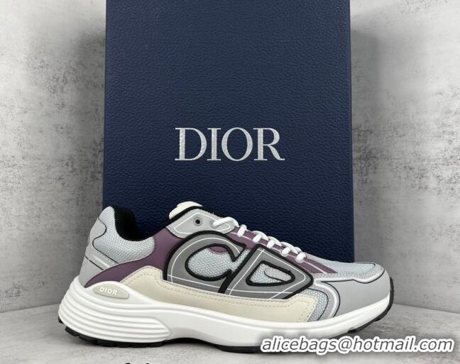 Best Product Dior B30 Sneakers in Mesh and Technical Fabric Purple/Grey/Beige 122935