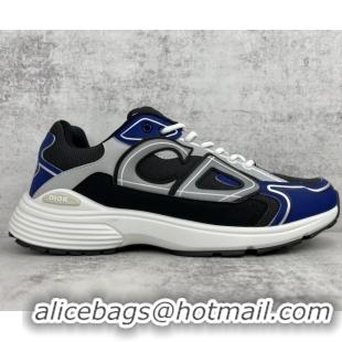 Charming Dior B30 Sneakers in Mesh and Technical Fabric Blue/Grey/Black 122938