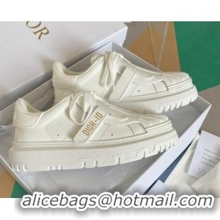 Grade Dior DIOR-ID Sneakers in Calfskin Leather White 122944