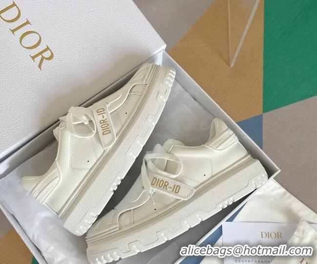 Grade Dior DIOR-ID Sneakers in Calfskin Leather White 122944