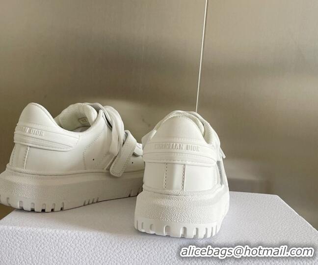 Grade Dior DIOR-ID Sneakers in Calfskin Leather White 122944