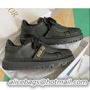 Grade Quality Dior DIOR-ID Sneakers in Calfskin Leather Black 122945