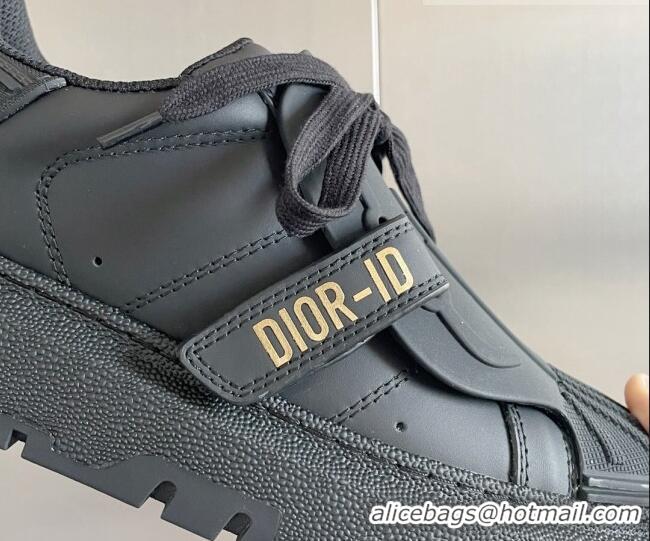 Grade Quality Dior DIOR-ID Sneakers in Calfskin Leather Black 122945