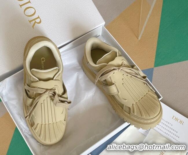 Duplicate Dior DIOR-ID Sneakers in Calfskin Leather Beige 2122946