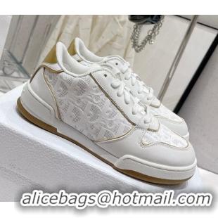 Trendy Design Dior One Sneakers in Oblique Perforated Calfskin White/Gold 013035