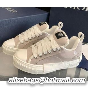 Best Price Dior BY ERL B23 Skater Sneakers in Cotton Canvas Light Grey 022819