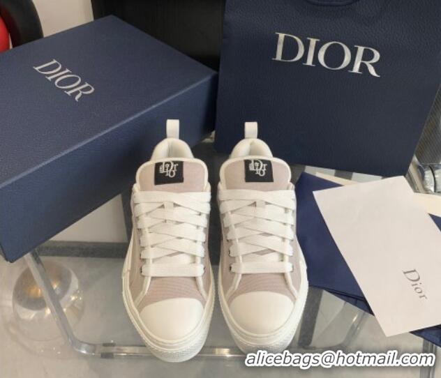 Best Price Dior BY ERL B23 Skater Sneakers in Cotton Canvas Light Grey 022819