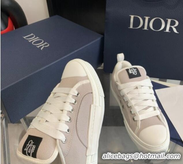 Best Price Dior BY ERL B23 Skater Sneakers in Cotton Canvas Light Grey 022819