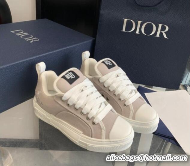 Best Price Dior BY ERL B23 Skater Sneakers in Cotton Canvas Light Grey 022819