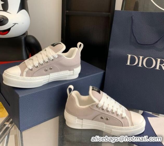 Best Price Dior BY ERL B23 Skater Sneakers in Cotton Canvas Light Grey 022819